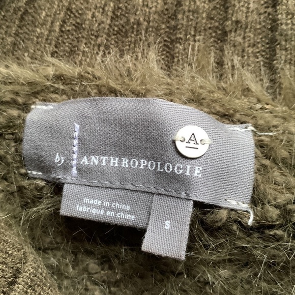 Anthropologie Bethenny Zip-Front Cardigan size S knit jacket olive green - Picture 7 of 13